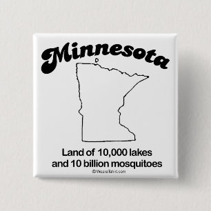 Badge Carré 5 Cm Le MINNESOTA - T-shirts "de DEVISE d'ÉTAT du