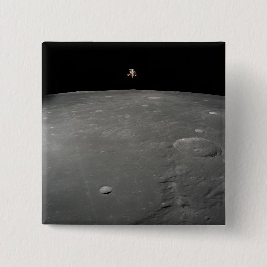 Badge Carré 5 Cm Le module lunaire Apollo 12 Intrepid (Devant)
