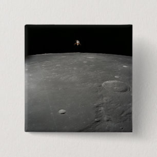 Badge Carré 5 Cm Le module lunaire Apollo 12 Intrepid