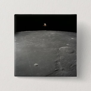 Badge Carré 5 Cm Le module lunaire d'Apollo 12 intrépide