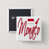 Badge Carré 5 Cm Le Monaco (Devant & derrière)