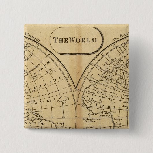 Badge Carré 5 Cm Le monde (Devant)