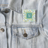 Badge Carré 5 Cm Le monogramme | sauvage et modèlent librement (En situation)