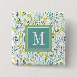Badge Carré 5 Cm Le monogramme   sauvage et modèlent librement