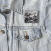 Badge Carré 5 Cm Le Moravians montant le Delaware (En situation)