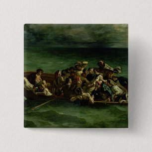 Badge Carré 5 Cm Le naufrage de Don Juan, 1840