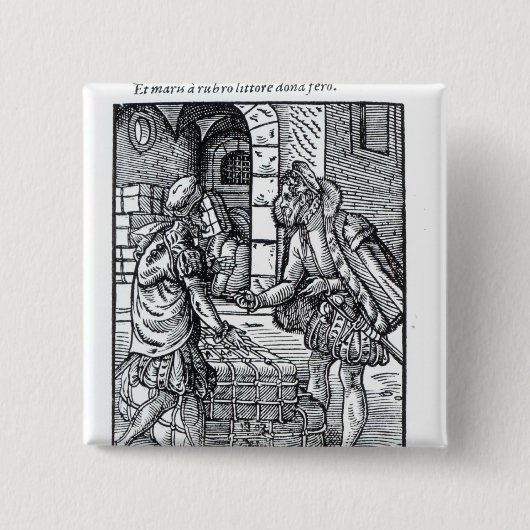 Badge Carré 5 Cm Le négociant, édité par Hartman Schopper (Devant)