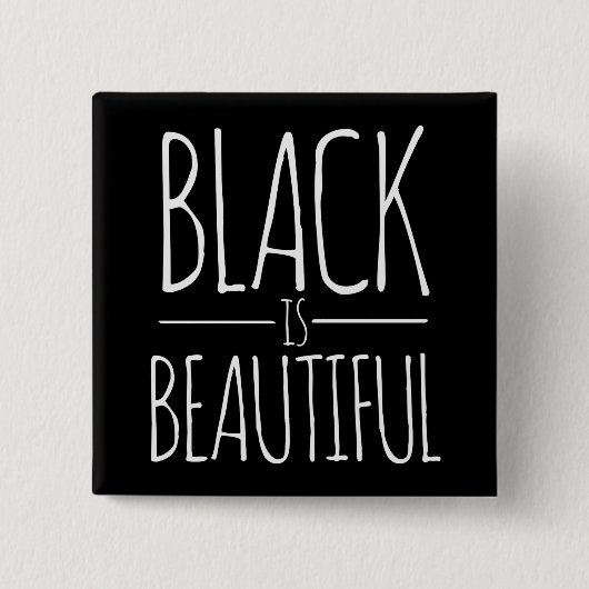 Badge Carré 5 Cm Le noir est beau (Devant)