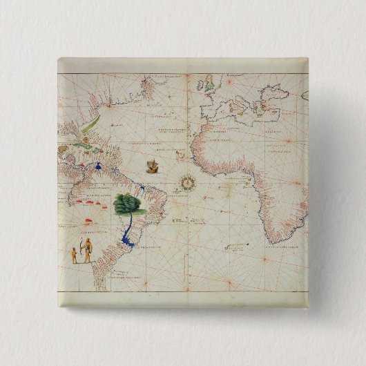 Badge Carré 5 Cm Le nouveau monde (Devant)