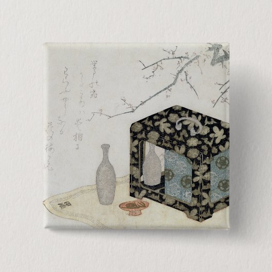 Badge Carré 5 Cm Le panier de pique-nique (Devant)