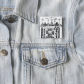 Badge Carré 5 Cm Le Parlement d'Edouard I (En situation)