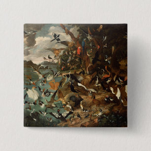 Badge Carré 5 Cm Le Parlement des oiseaux