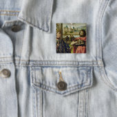 Badge Carré 5 Cm Le Parlement du retable de Paris (En situation)