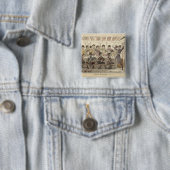 Badge Carré 5 Cm Le Parlement radical ! ! " (En situation)