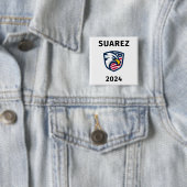 Badge Carré 5 Cm Le patriotique cool Francis Suarez 2024, aigle éle (En situation)