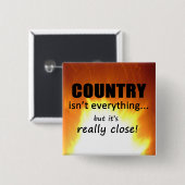 Badge Carré 5 Cm Le pays n'est pas tout (Devant & derrière)