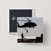 Badge Carré 5 Cm Le personnel est à vitesse rapide à partir d'un SH (Devant & derrière)