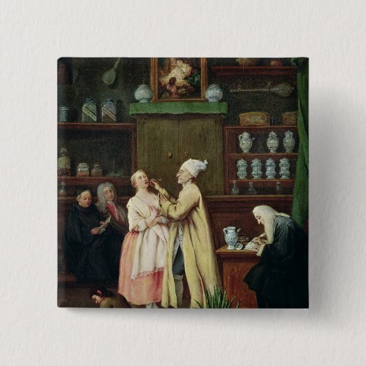 Badge Carré 5 Cm Le pharmacien (Devant)