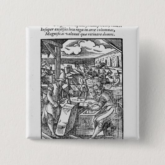 Badge Carré 5 Cm Le pierre-coupeur (Devant)