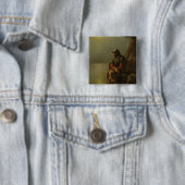 Badge Carré 5 Cm Le pilote exerce la surveillance, 1851 (En situation)