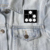 Badge Carré 5 Cm Le planeur : Un pirate informatique universel (En situation)