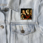 Badge Carré 5 Cm Le plus ancien devient, le plus fol devient (En situation)