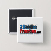 Badge Carré 5 Cm Le point viennent bouton (Devant & derrière)