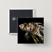 Badge Carré 5 Cm Le poisson-Lion (Devant & derrière)