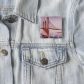 Badge Carré 5 Cm Le pont de Brooklyn (En situation)