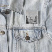 Badge Carré 5 Cm Le pont de régent, Edimbourg (En situation)