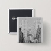 Badge Carré 5 Cm Le pont de régent, Edimbourg (Devant & derrière)