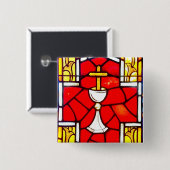 Badge Carré 5 Cm Le pouvoir dans le sang (Devant & derrière)