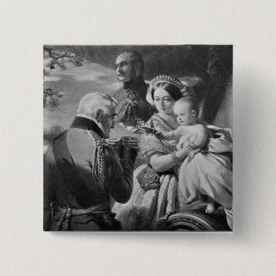 Badge Carré 5 Cm Le premier de mai 1851, gravé par Werner