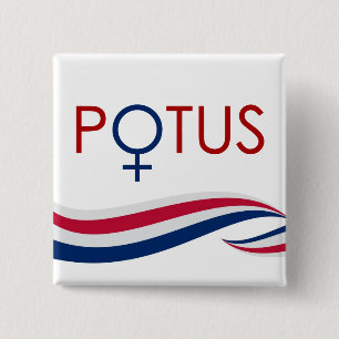 Badge Carré 5 Cm Le premier Président Button de femme