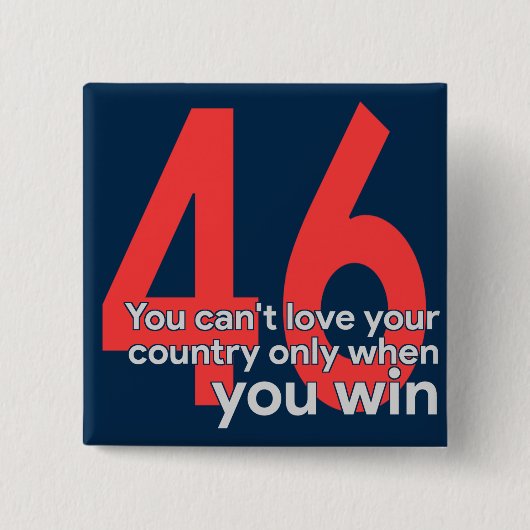 Badge Carré 5 Cm Le Président Biden le 6 janvier (Devant)