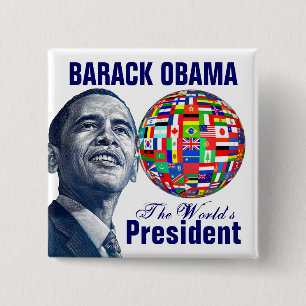 Badge Carré 5 Cm Le président du monde