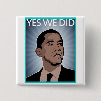 Badge Carré 5 Cm Le Président Obama