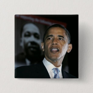 Badge Carré 5 Cm Le Président Obama et Dr. King "quels rêveurs "