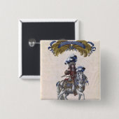 Badge Carré 5 Cm Le prince de Conde (Devant & derrière)