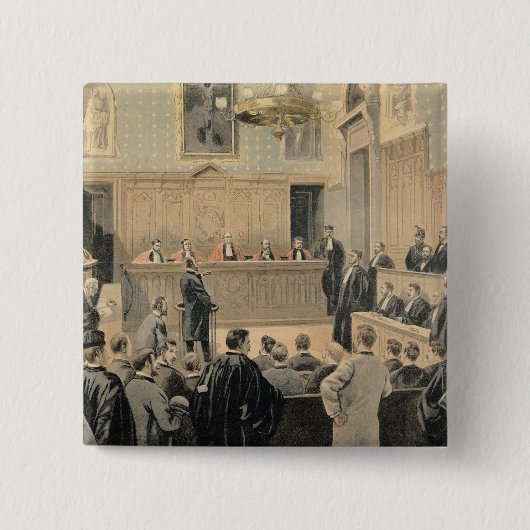Badge Carré 5 Cm Le procès du Panama (Devant)