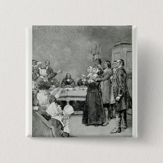 Badge Carré 5 Cm Le procès d'une sorcière (Devant)