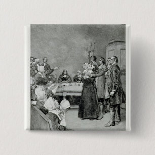 Badge Carré 5 Cm Le procès d'une sorcière