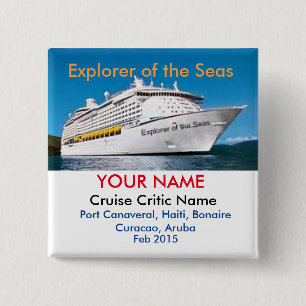 Badge Carré 5 Cm Le rassemblement de critique de croisière et