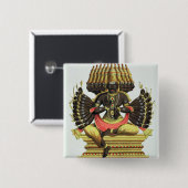 Badge Carré 5 Cm Le Ravana géant (litho de couleur) (Devant & derrière)