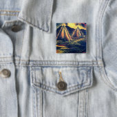 Badge Carré 5 Cm Le Repos (En situation)