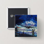 Badge Carré 5 Cm Le retour du guerrier (Devant & derrière)