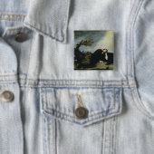 Badge Carré 5 Cm Le rêve de Jacob, 1639 (En situation)