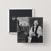 Badge Carré 5 Cm Le révérend droit George Berkeley (Devant & derrière)