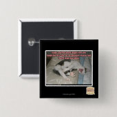 Badge Carré 5 Cm Le rire et le monde rit avec vous (Devant & derrière)