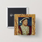 Badge Carré 5 Cm Le Roi Henry VIII (Devant & derrière)